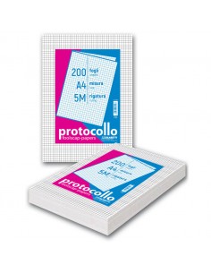 FOGLIO PROTOCOLLO 5 MM. GR.60 CF. 200 da 0,04 € - R&D Cartoleria