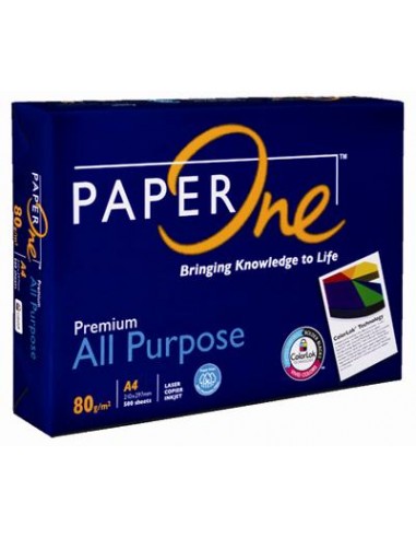 CARTA A/4 80 GR.RISMA 500 FG. PAPER ONE ALL PURPOSE BLU da 3,42 € -...