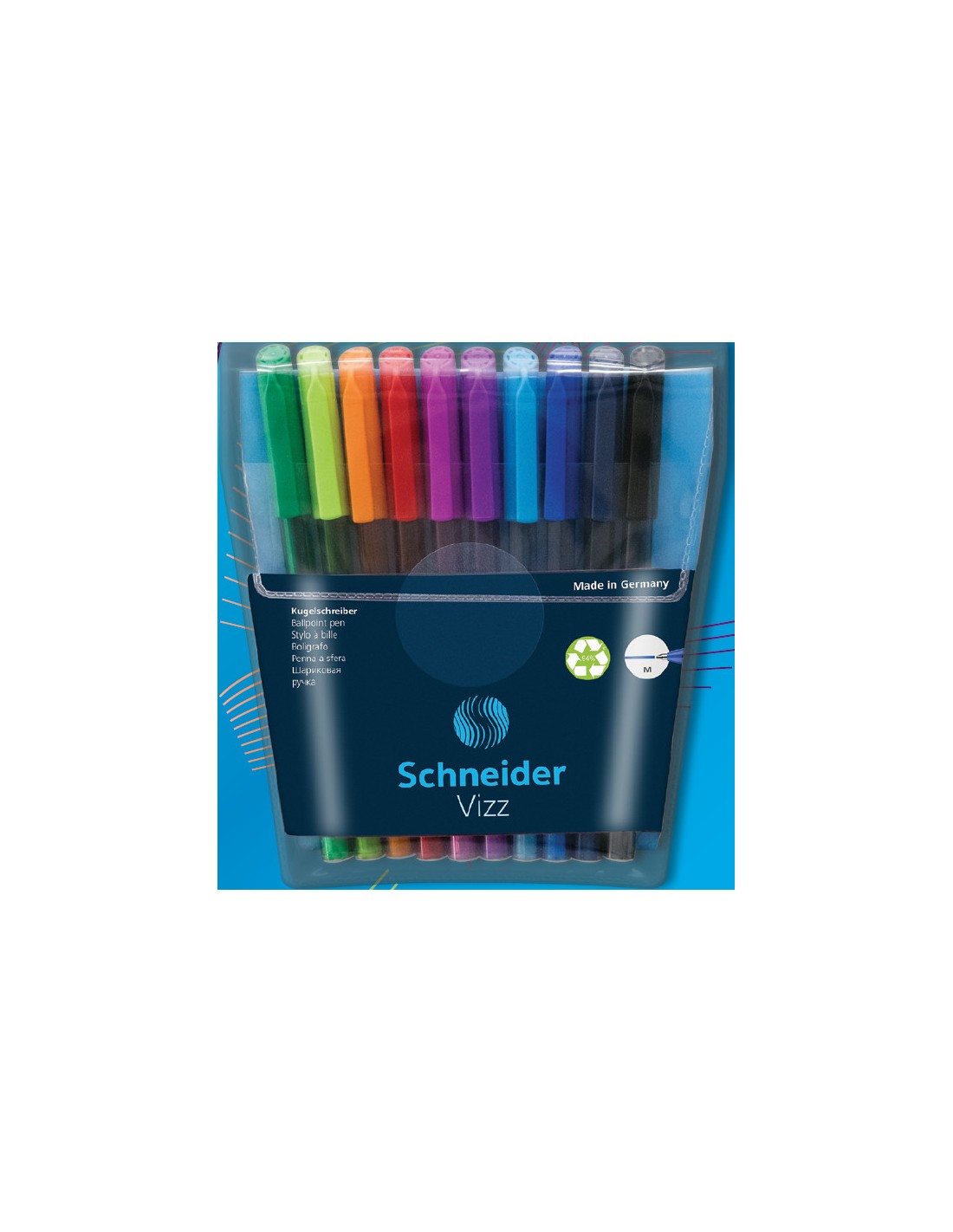 BLISTER 10 PENNE SFERA COLORATE SCHNEIDER