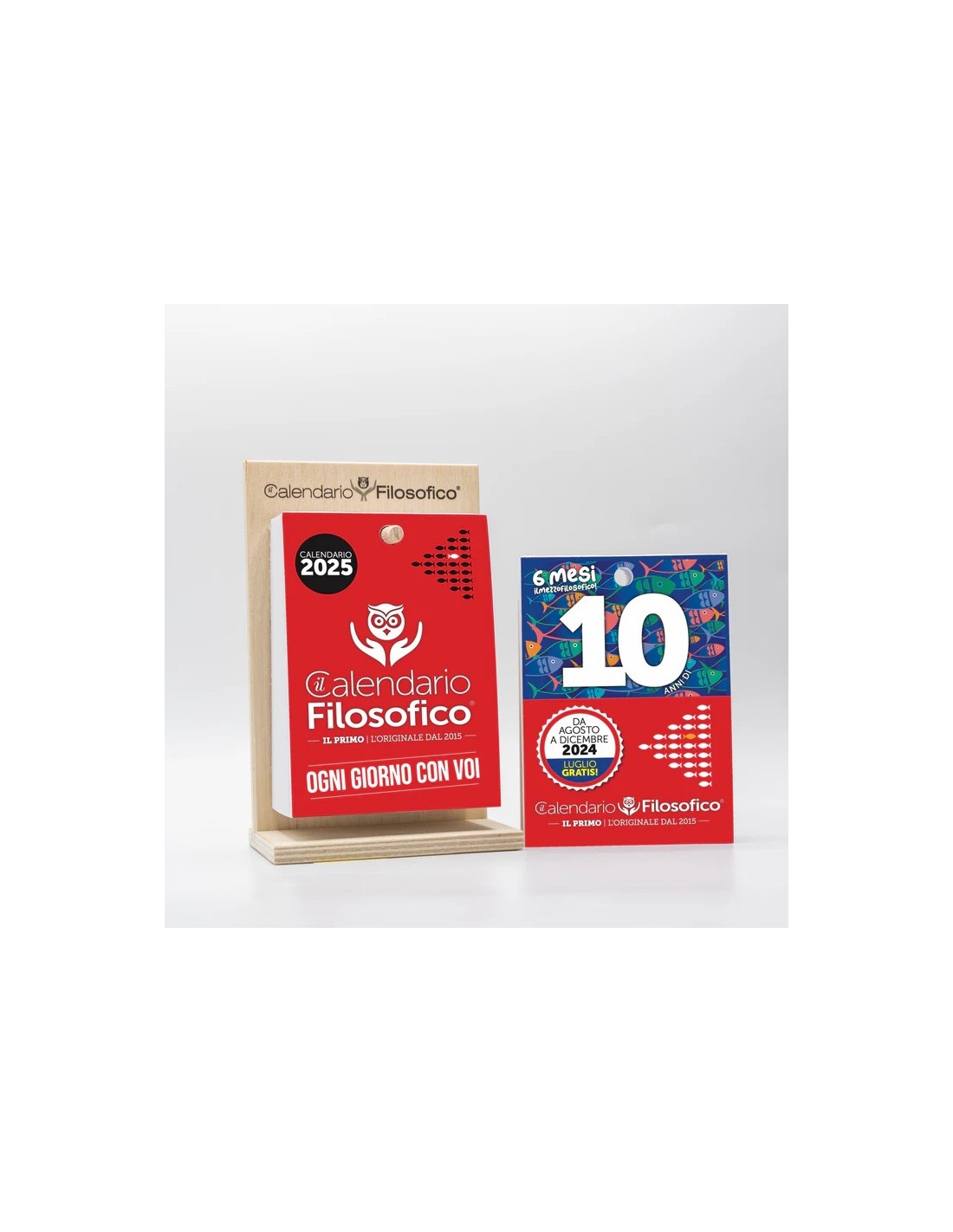 CALENDARIO FILOSOFICO SUMMER EDITION 10 X 14 CON SUPPORTO IN LEGNO