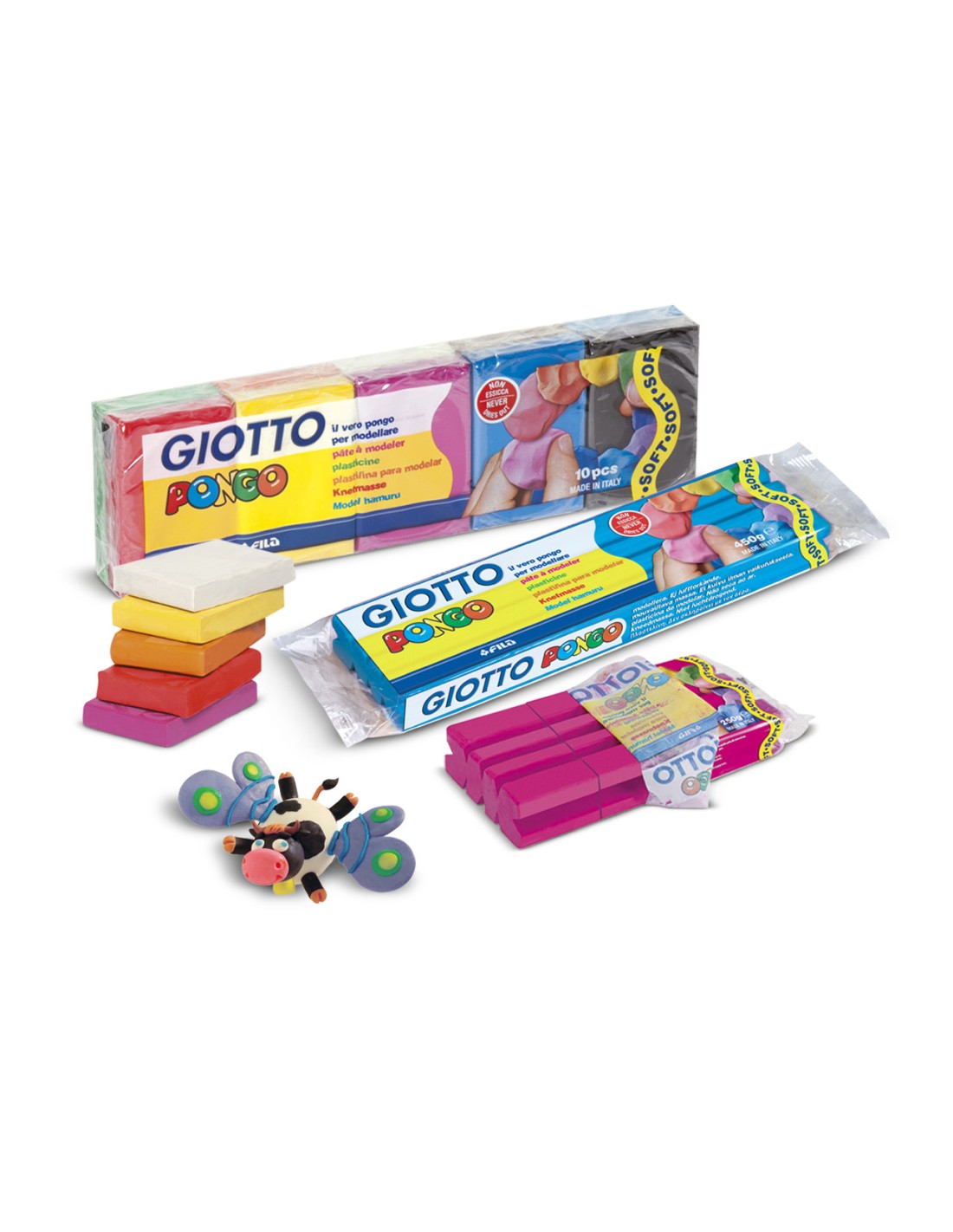 PONGO PLASTILINA COLORI ASS. 500 GR. 10 X 50 GR.