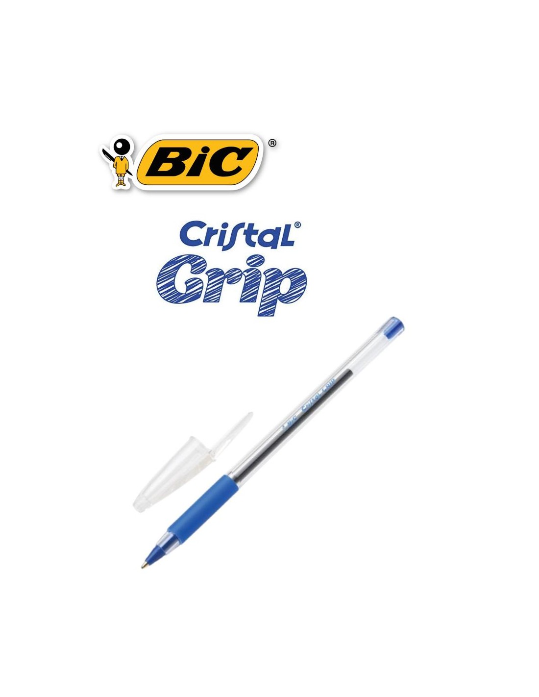 PENNA BIC CRISTAL GRIP BLU