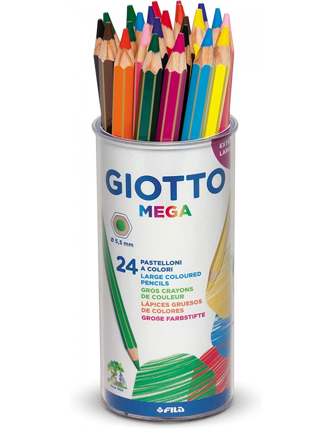 BARATTOLO PASTELLI GIOTTO MEGA 24 COLORI