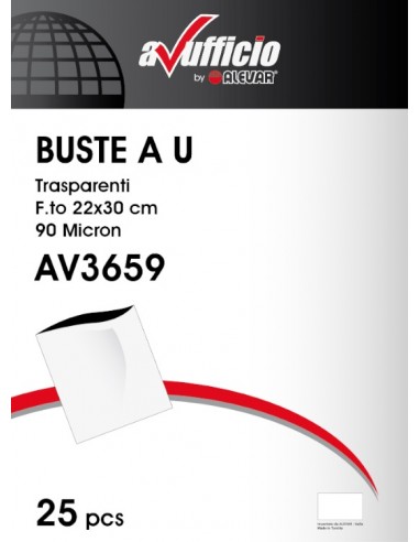 BUSTA TRASPARENTE A U A/4 120 MICRON 580120 - AV3659 da 0,10 € - R&...