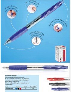 PENNA SFERA CLARO RETRO BALL NERA PUNTA 0,7 da 0,92 € - R&D Cartoleria
